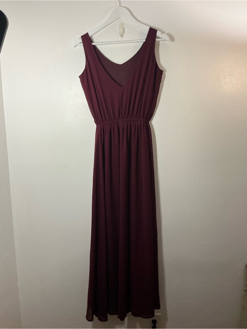 Show Me Your MuMu Burgundy Sleeveless Maxi Dress Size Small - Picture 2 of 6